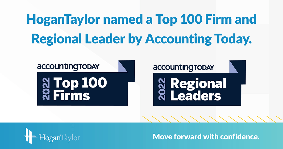 HoganTaylor Named a Top 100 Firm